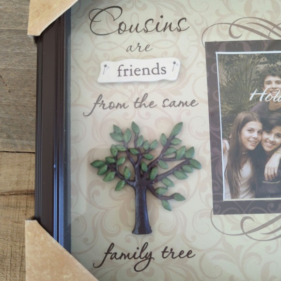 "Cousins are friends from the same family tree" Photo Frame by New View Gifts - Picture 6 of 11